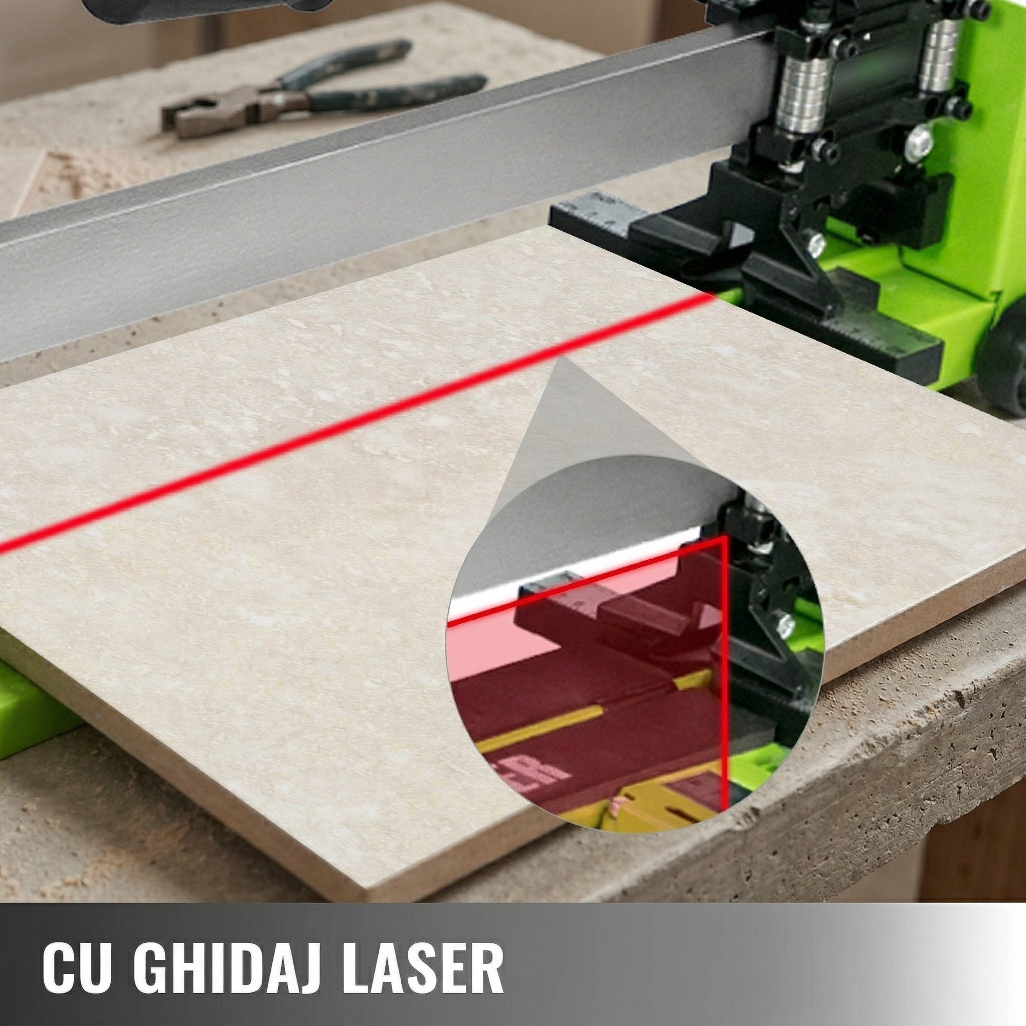 Masina Manuala de Taiat Gresie si Faianta 800 mm – Ghidaj Laser si Cadru Complet din Otel 6