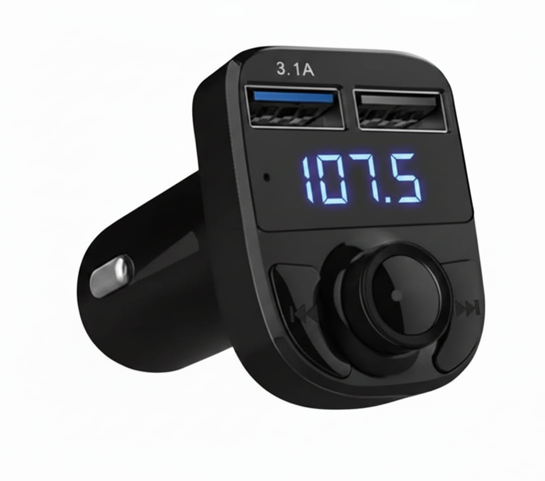 Modulator FM Bluetooth pentru masina, 3 porturi, mp3 player, lumini ambientale 1