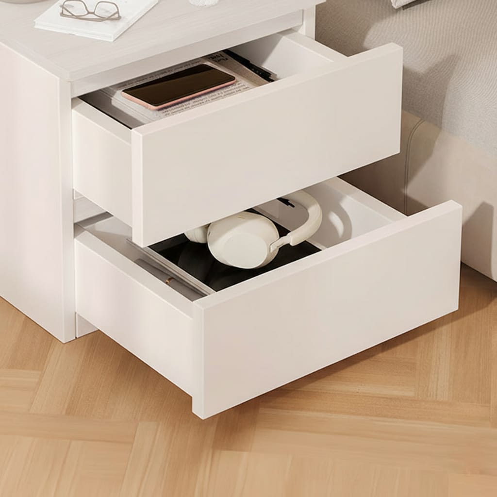 Noptiera Mica Moderna, Masa Laterala Simpla, pentru Dormitor 40x40x30 - Imagine 2