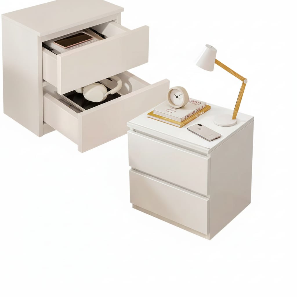 Noptiera Mica Moderna, Masa Laterala Simpla, pentru Dormitor 40x40x30 - Imagine 4