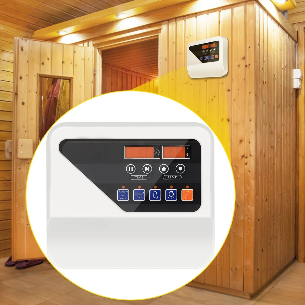 Panou de Control Extern pentru Incalzitor Sauna 3kW-9kW – Digital, 40-105°C 3
