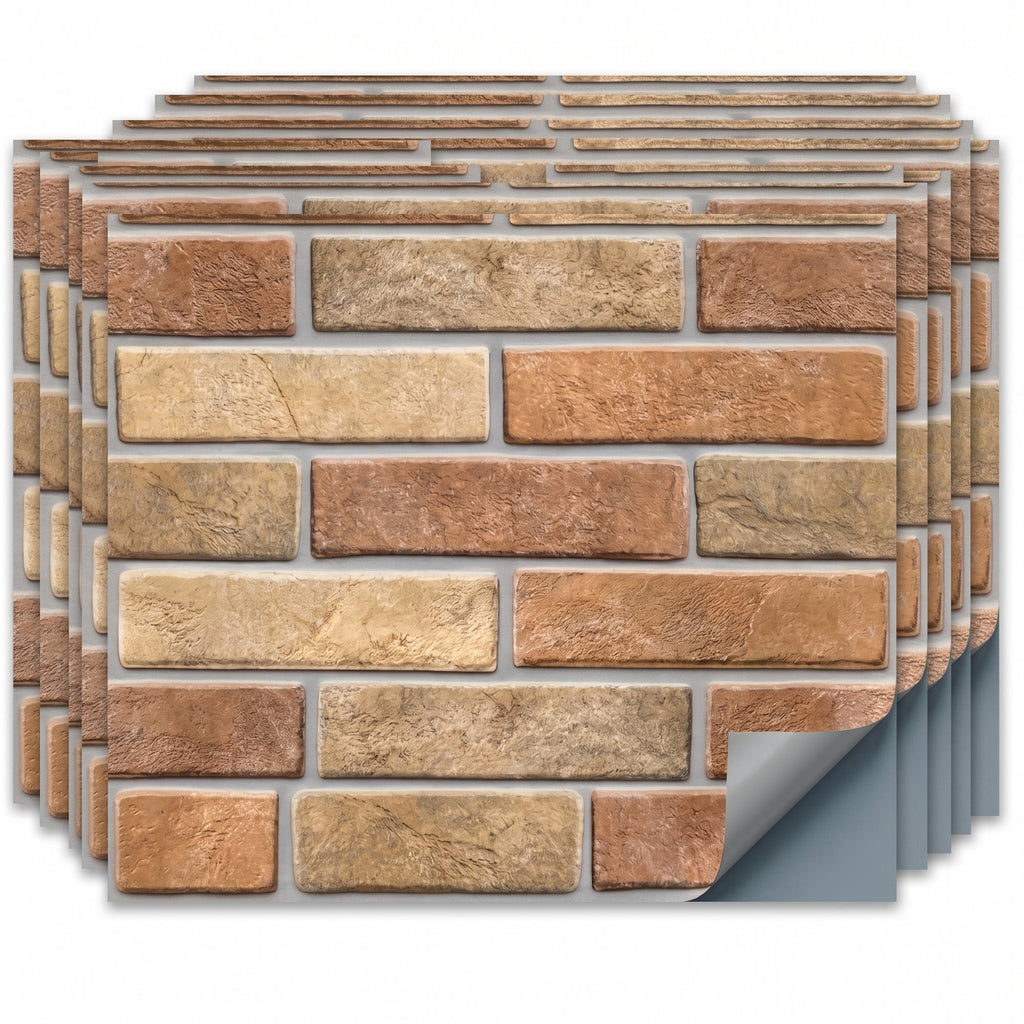 Panouri Decorative 3D Autoadezive, Imitatie Caramida, Set 10 buc (30x30 cm) 1