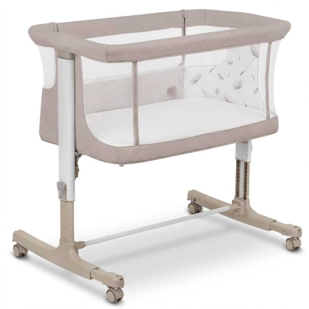 Pătuț Co-Sleeper 3 în 1 cu Legănare, Setare Unghiulară și Saltea, Certificat EN 1