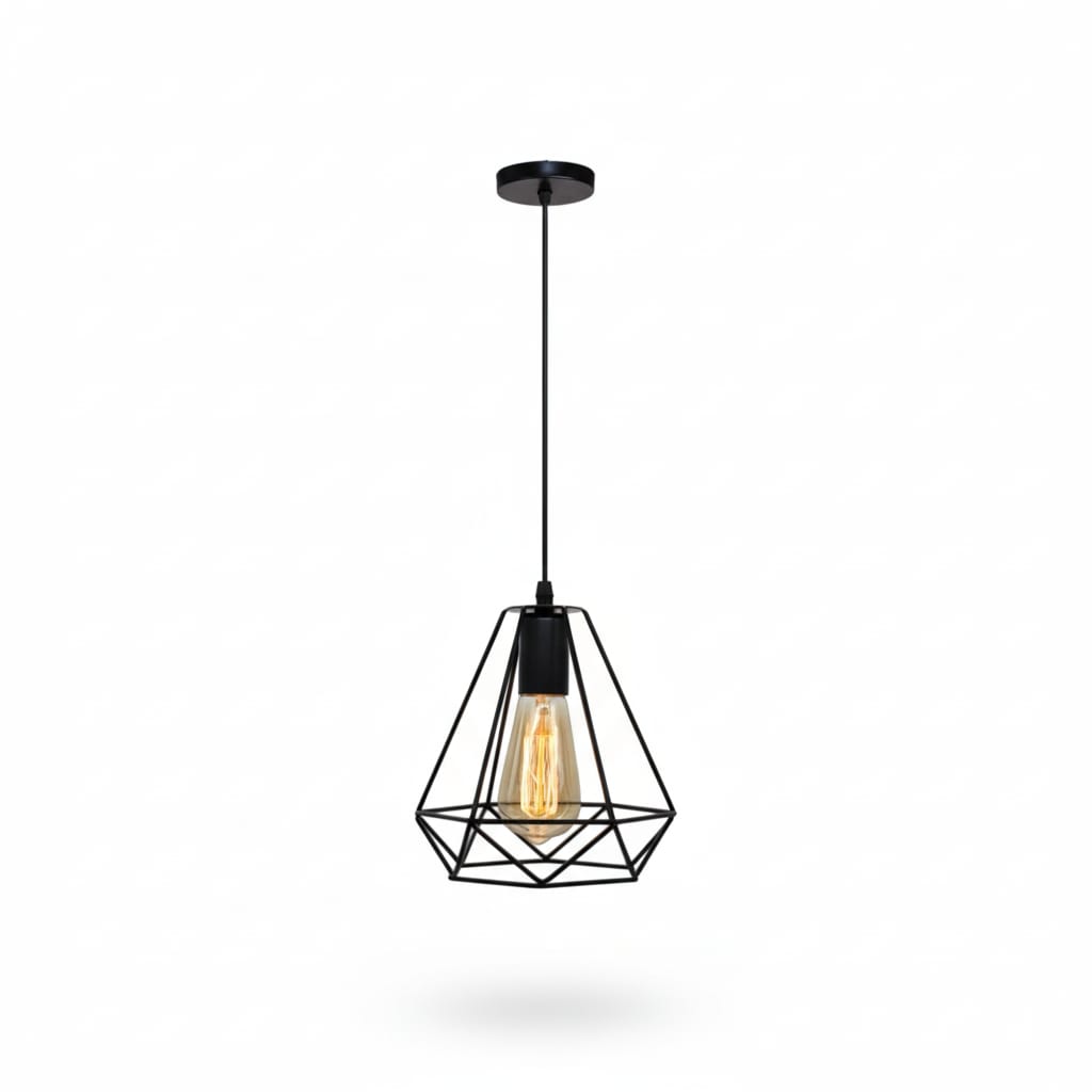 Pendul negru cu Design Vintage Ajustabil – iluminat vintage cu design retro 2