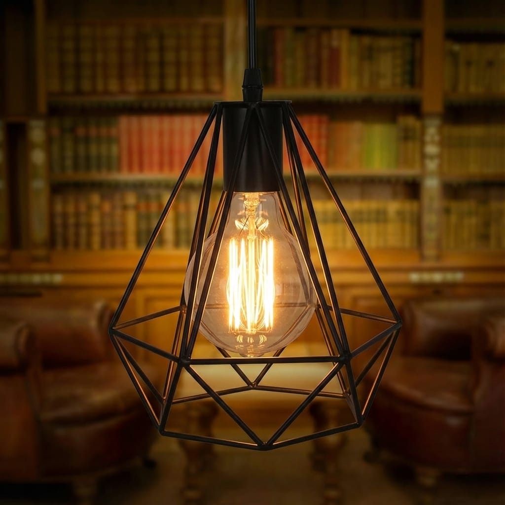 Pendul negru cu Design Vintage Ajustabil – iluminat vintage cu design retro 3