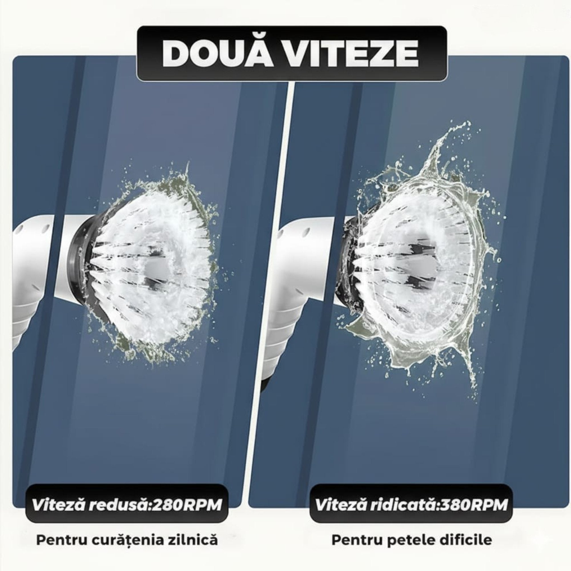 Perie electrica rotativa cu maner extensibil, 9 capete, 2 viteza 4