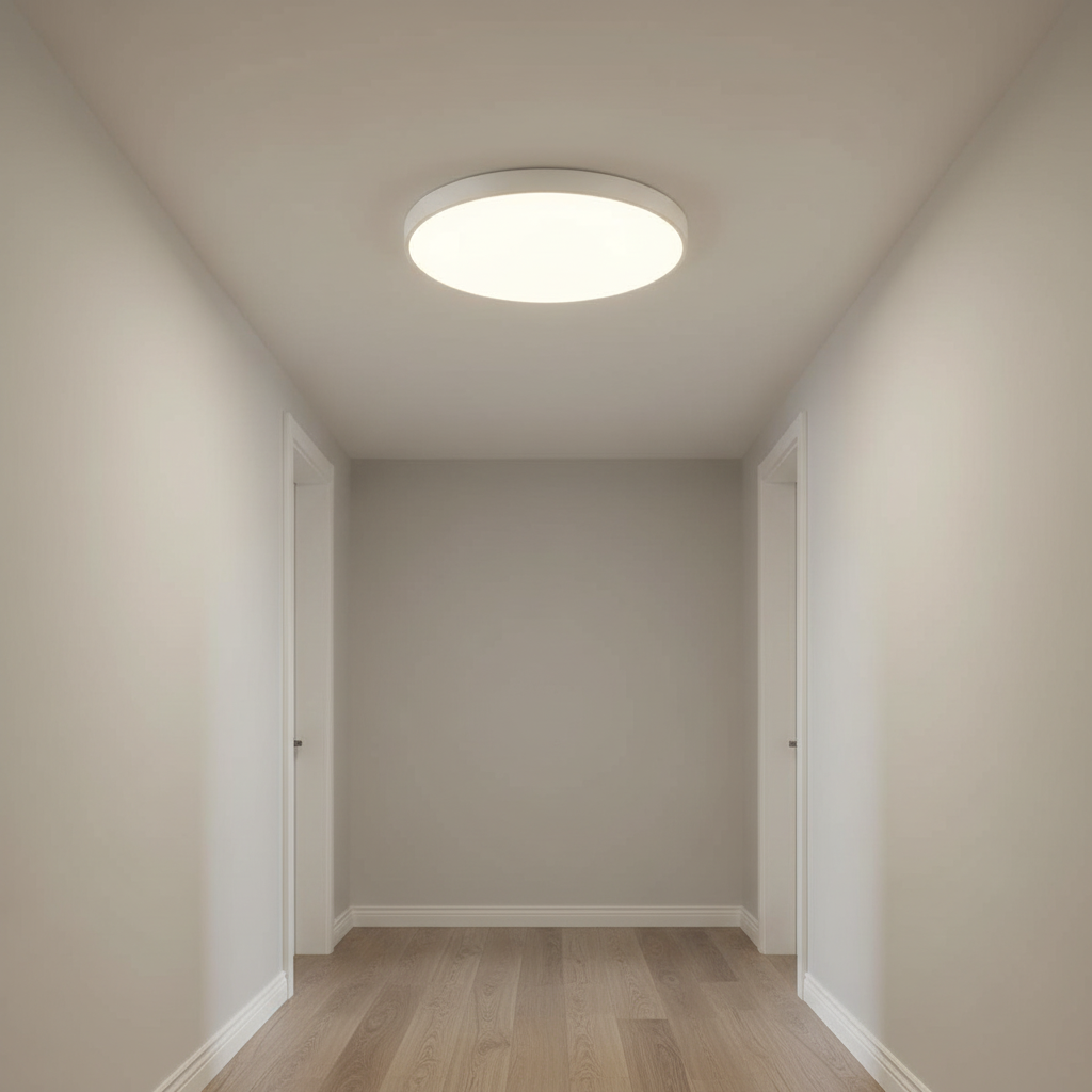 Plafoniera LED rotunda ultra-subtire 30W, alb rece, echivalent 300W, pentru tavan baie si hol 5