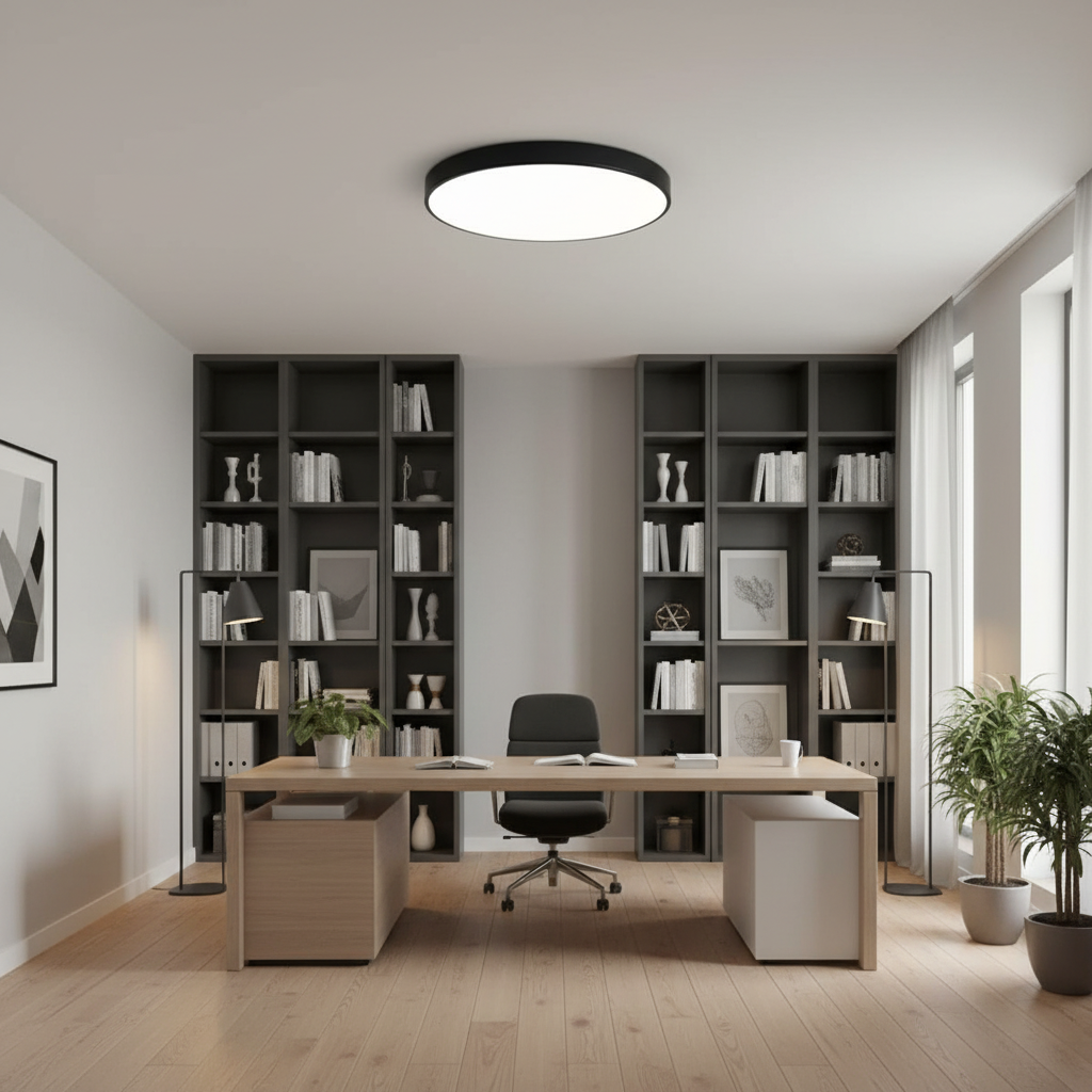 Plafoniera LED Ultra-Slim, 40W, Rotunda, Negru Mat, 400W 7