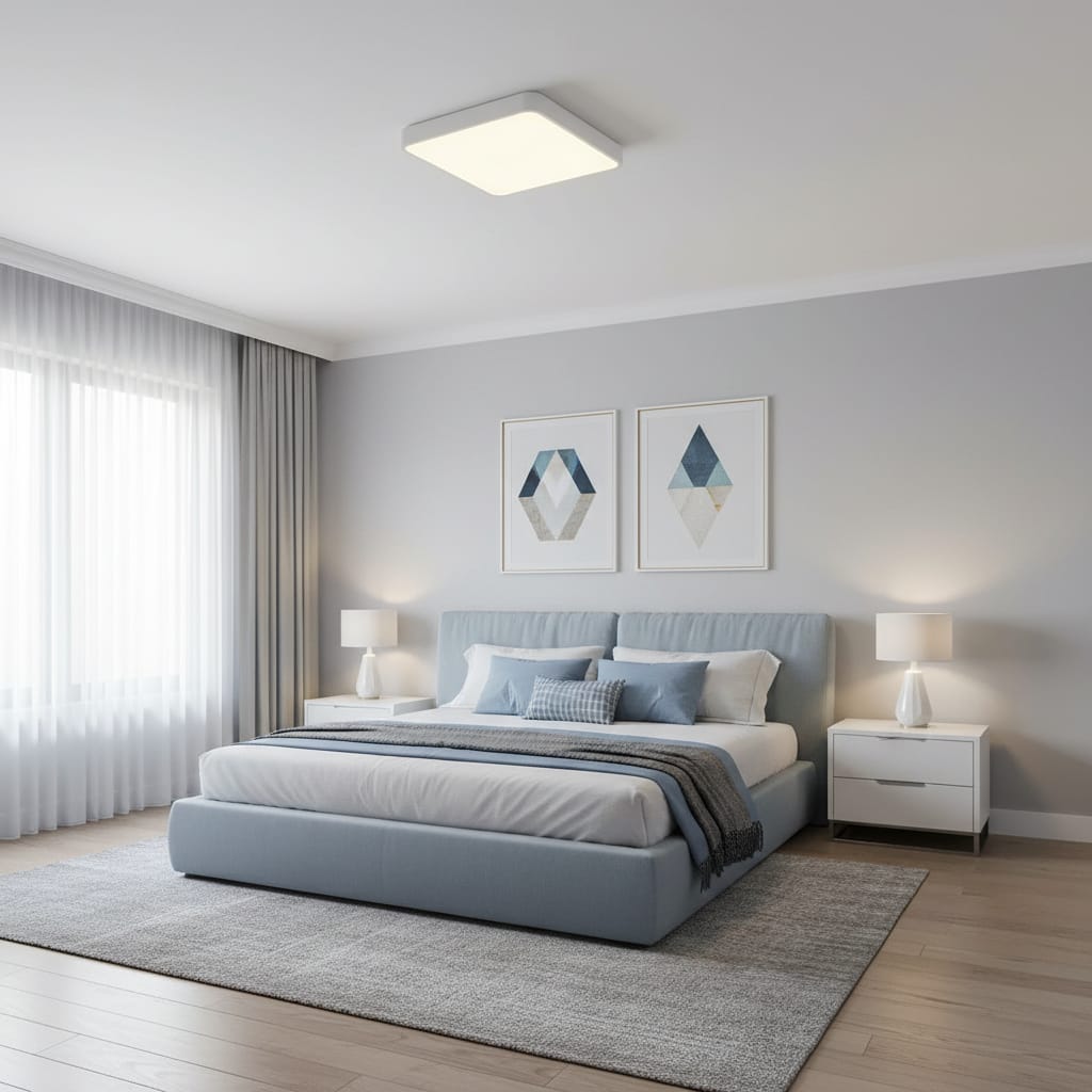 Plafoniera LED Ultra-Slim Patrata 40W, Alb Rece, Design Modern Nexlight 3