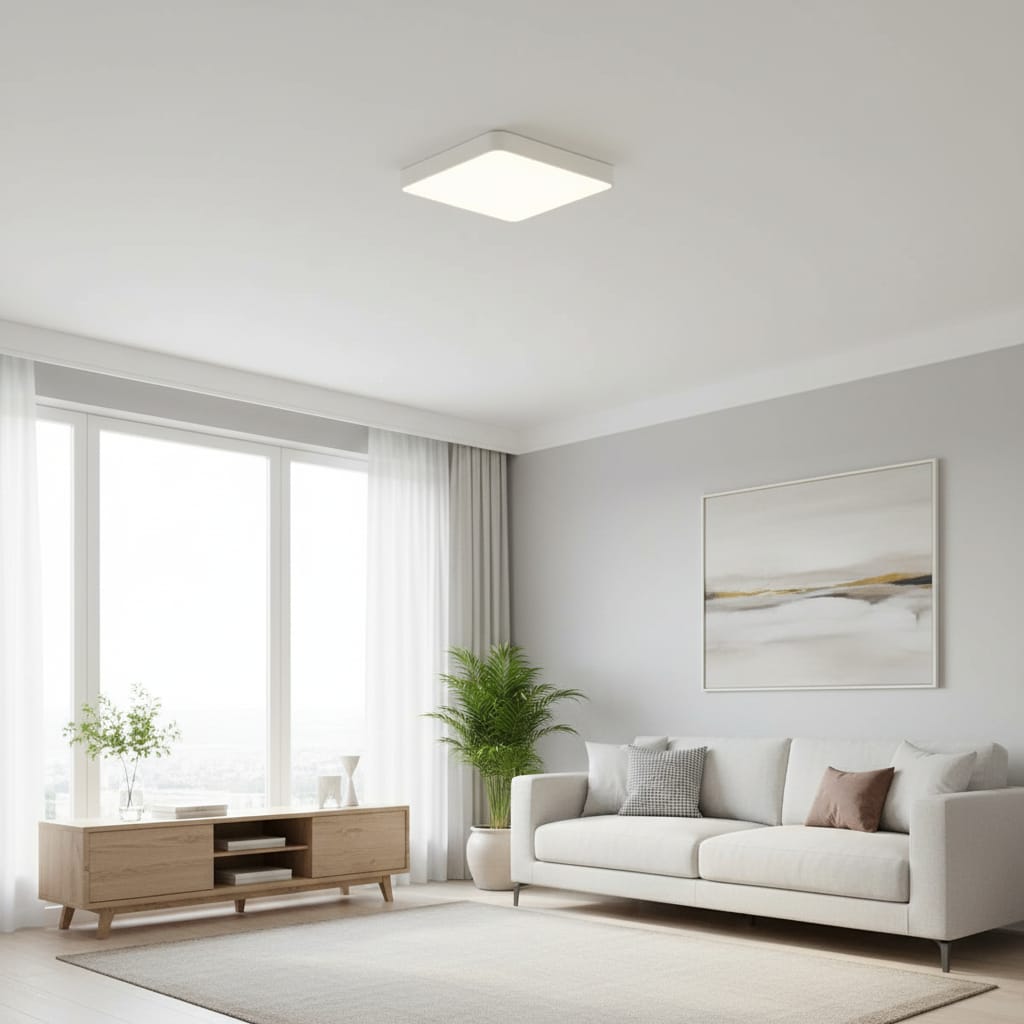Plafoniera LED Ultra-Slim Patrata 40W, Alb Rece, Design Modern Nexlight 6