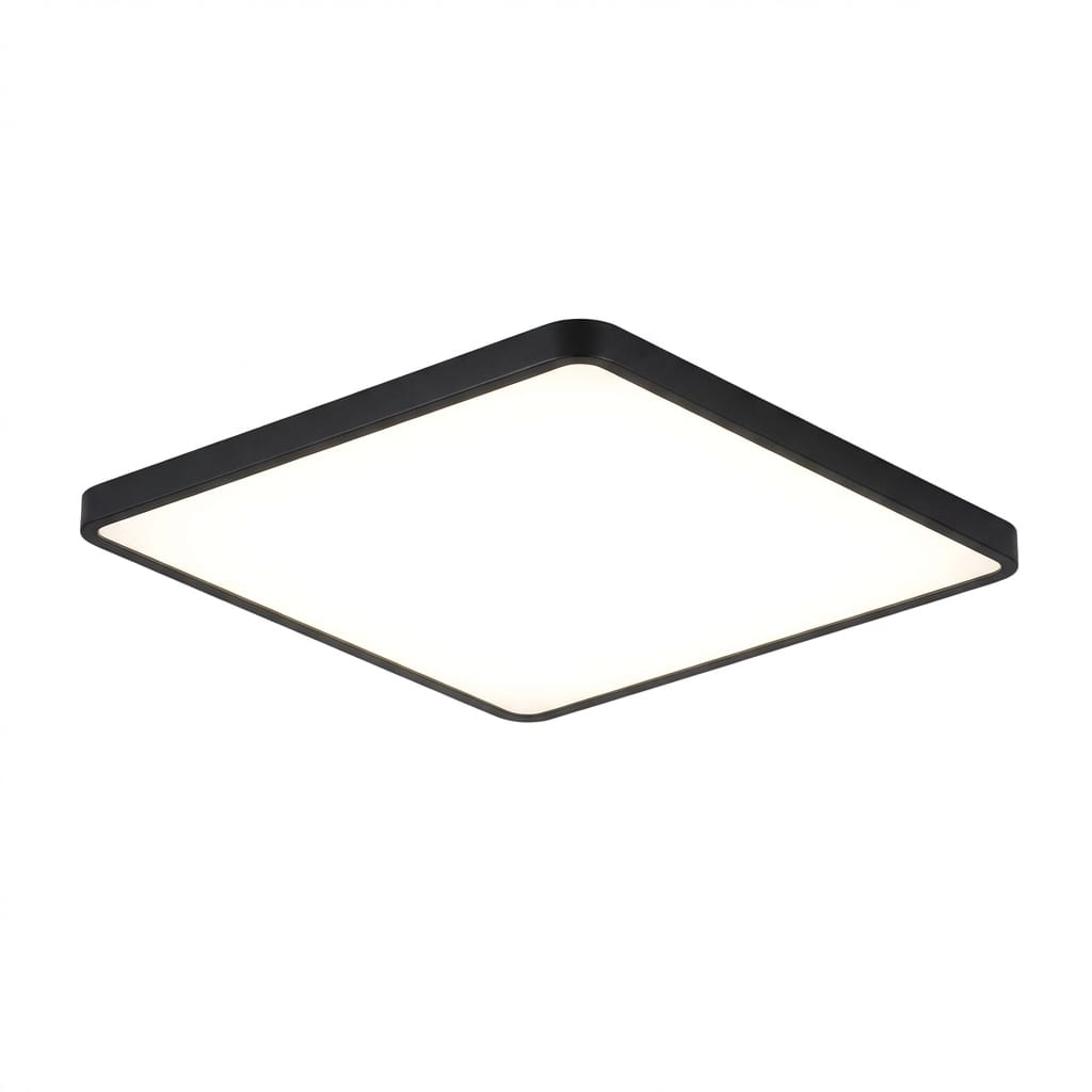 Plafoniera LED Ultra-Slim Patrata, 40W (Echiv. 400W), Negru Mat, Design Modern 1