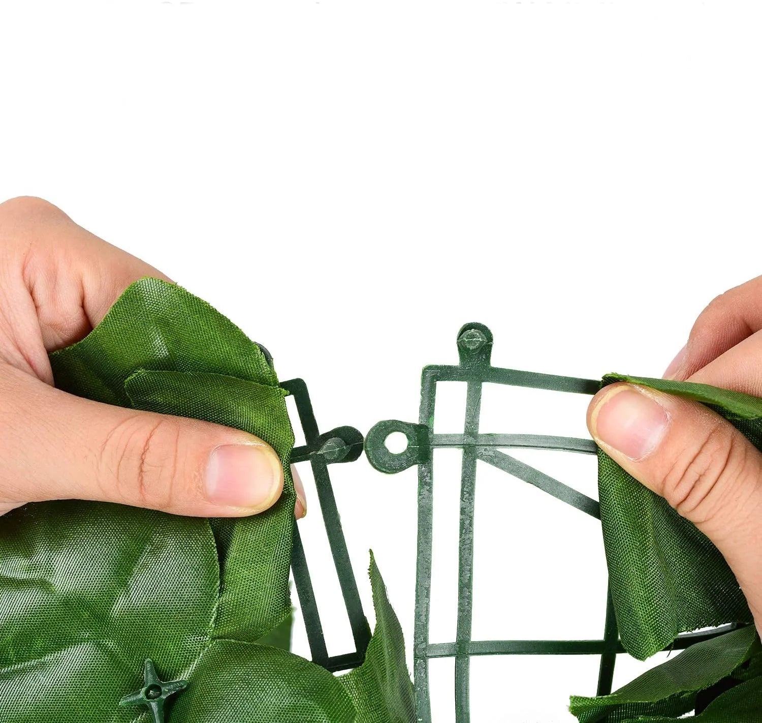 Gard artificial verde cu frunze, 300x100cm, verde inchis, panou decorativ pentru balcon si gard