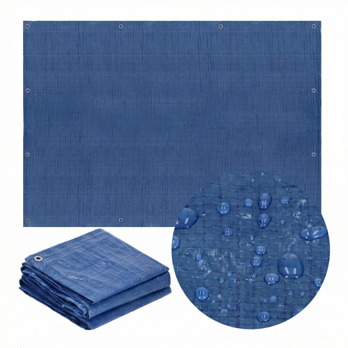 Prelata de Protectie din Polietilena, 60g/m², Dimensiuni 2x3m, Impermeabila, Culoare Albastru 2