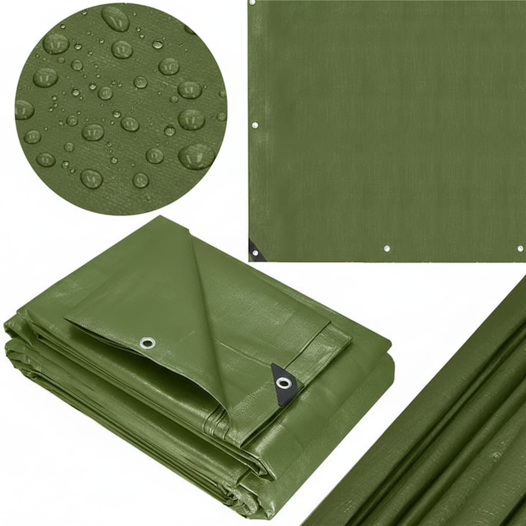 Prelată impermeabila polietilena 120 g/m², 4×8 m, verde - Imagine 3