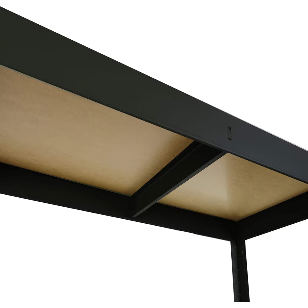 Raft atelier – raft metalic din oțel, 120×40×179 cm, negru 3