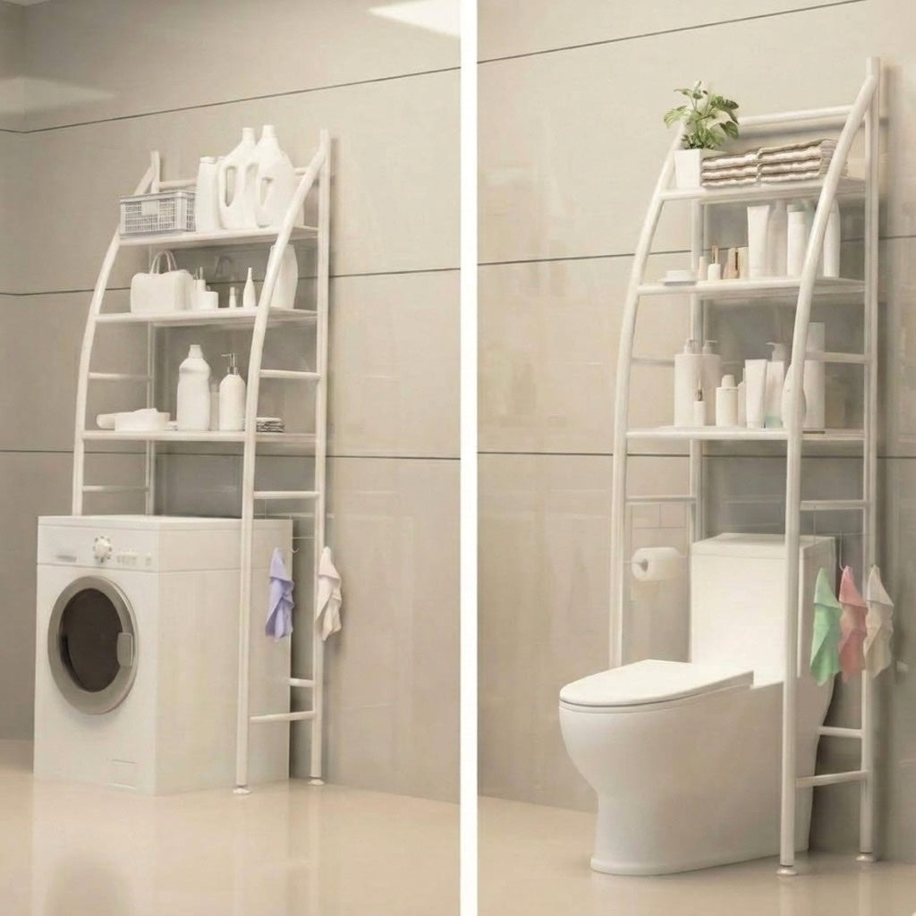Raft Depozitare Organizator Baie, Toaleta sau Masina de Spalat 160 x 25 x 63 cm 3