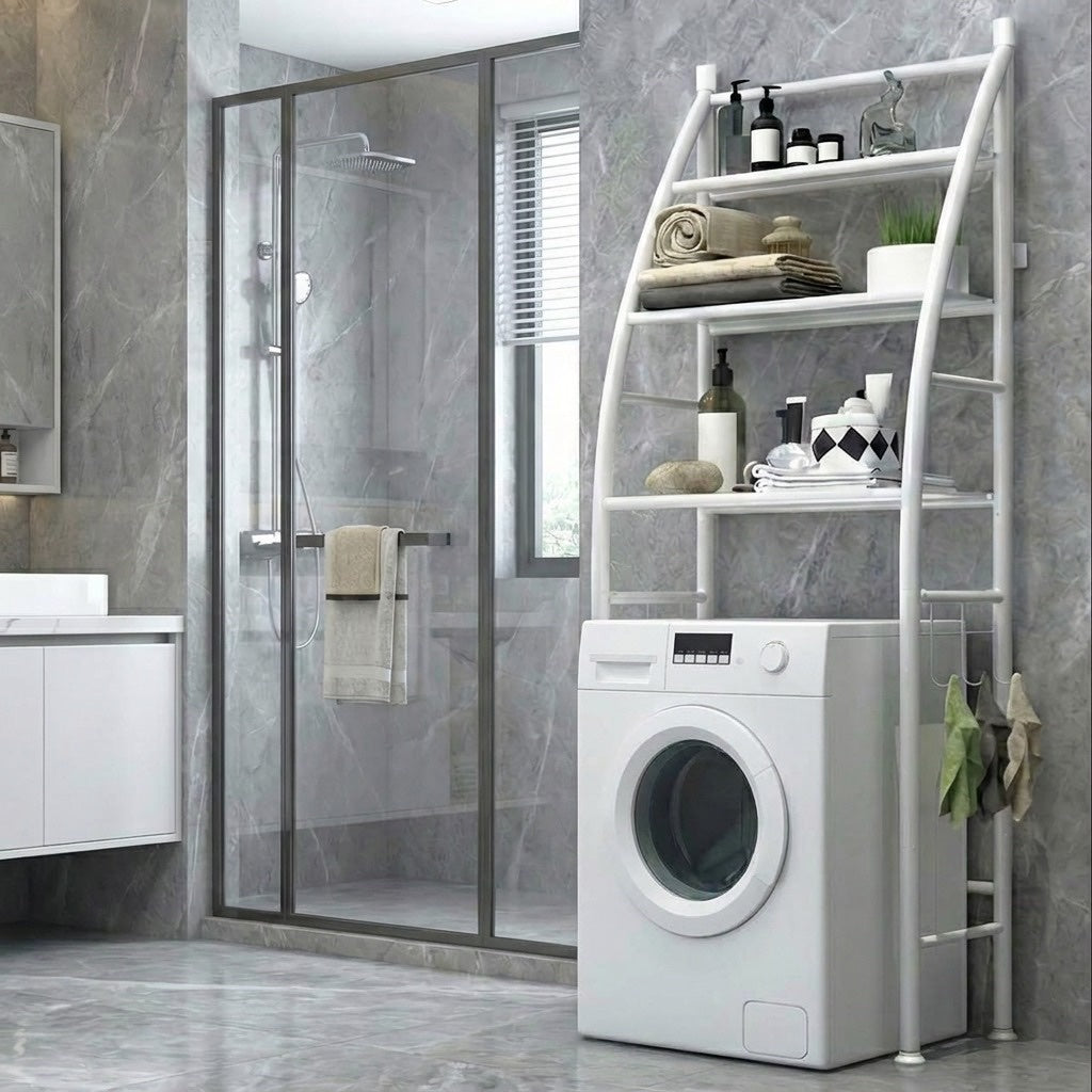 Raft Depozitare Organizator Baie, Toaleta sau Masina de Spalat 160 x 25 x 63 cm 2