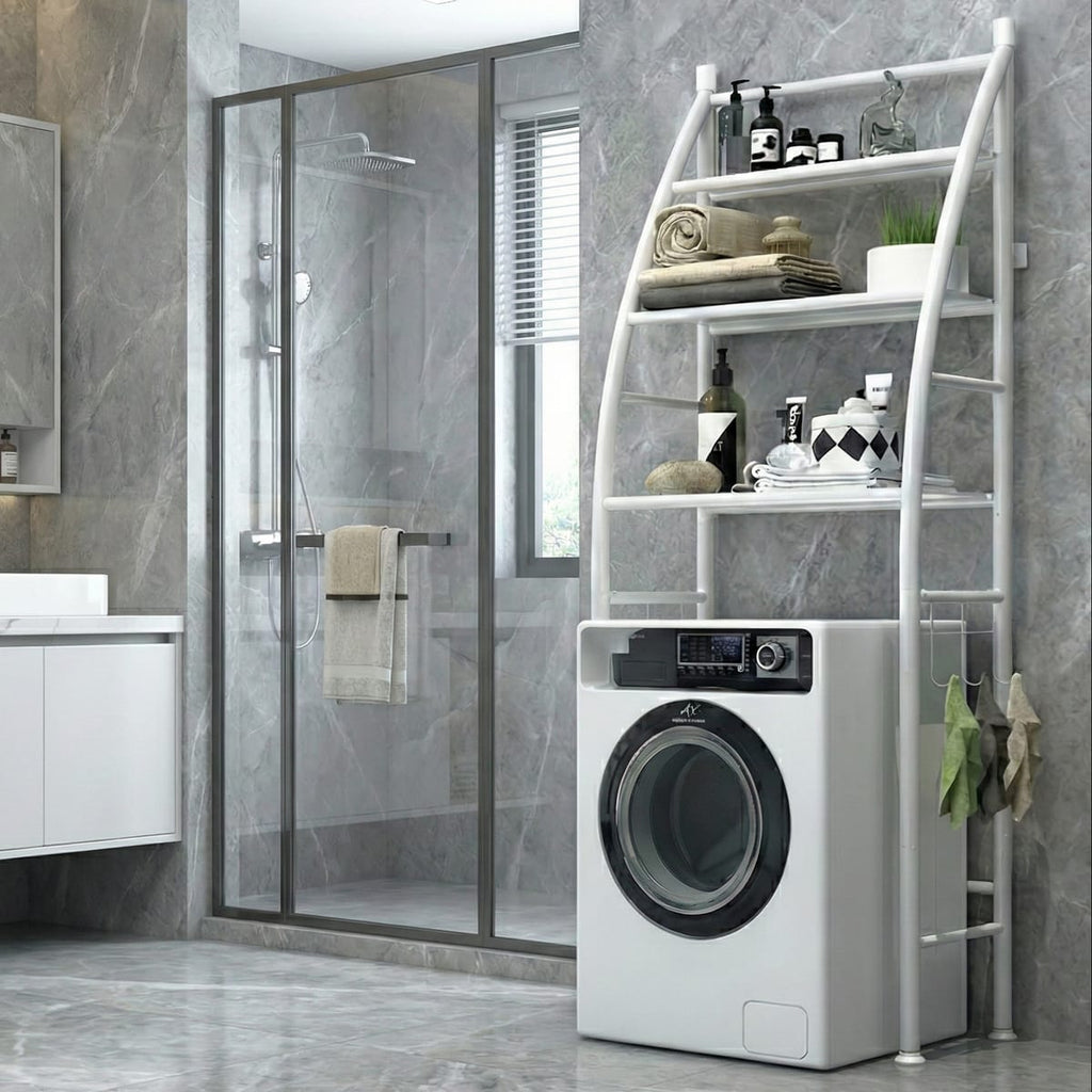 Raft Depozitare Organizator Baie, Toaleta sau Masina de Spalat 160 x 25 x 63 cm 2
