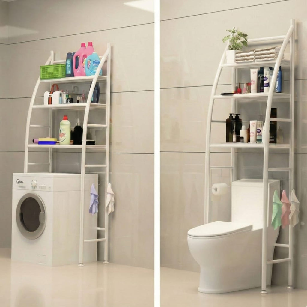 Raft Depozitare Organizator Baie, Toaleta sau Masina de Spalat 160 x 25 x 63 cm 3