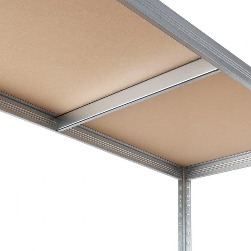 Raft metalic cu 5 polițe MDF, cadru din oțel galvanizat, 150×70×35 cm, 175 kg/poliță 5