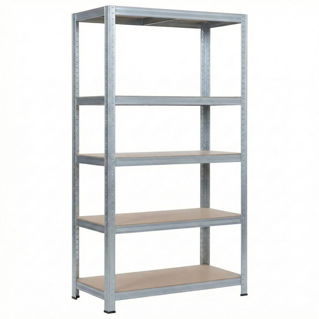 Raft metalic de depozitare, 5 polite MDF, otel galvanizat 180x90x40, 175kg/polita 1