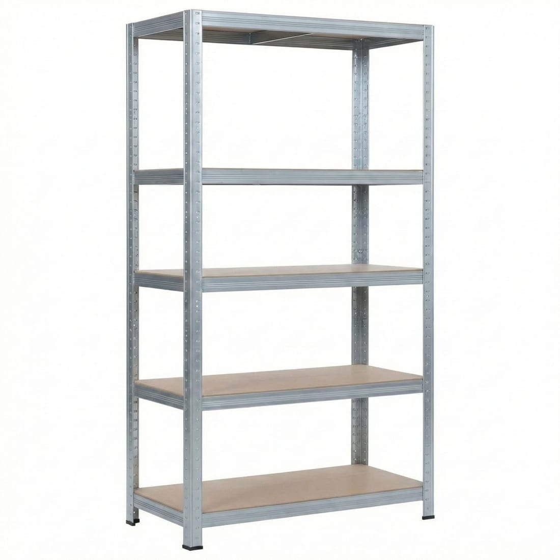 Raft metalic de depozitare, 5 polite MDF, otel galvanizat 180x90x40, 175kg/polita 1
