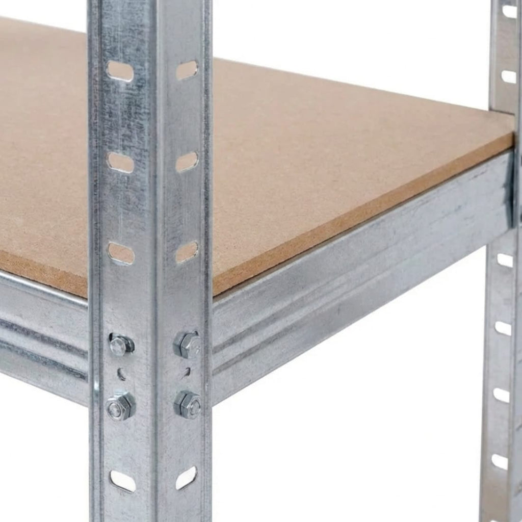 Raft metalic de depozitare, 5 polite MDF, otel galvanizat 180x90x40, 175kg/polita 2
