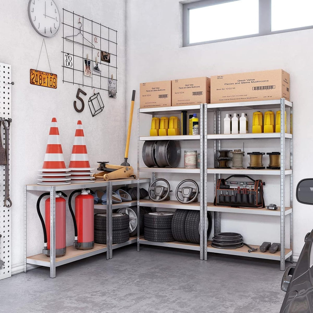 Raft Metalic Profesional pentru Depozitare, 180x90x30 cm, 5 Polite, Suporta 875 kg – organizare eficienta pentru garaj, magazie sau atelier 3
