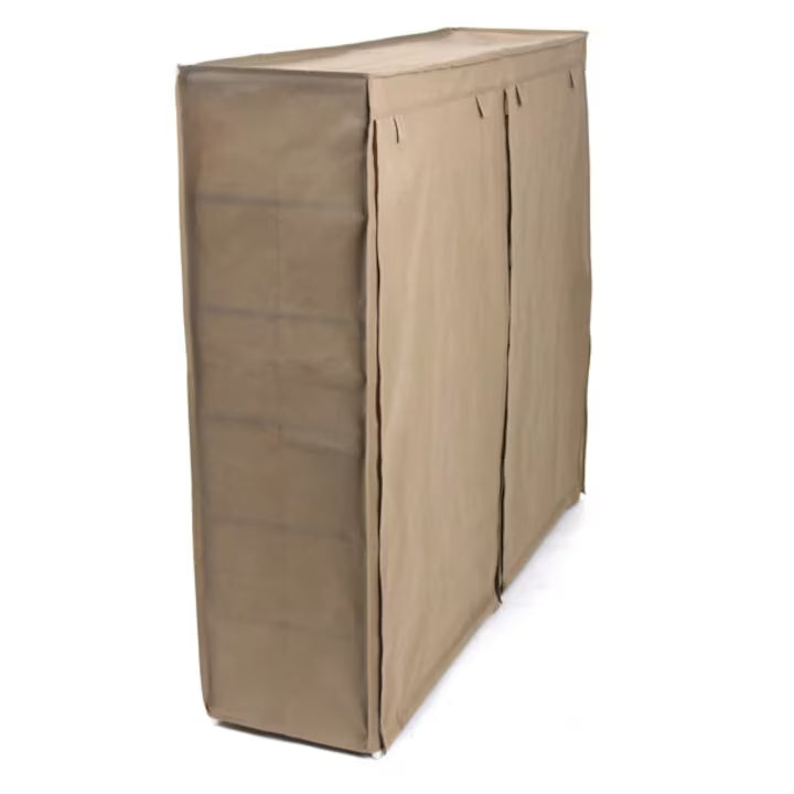 Dulap pentru pantofi cu husă textilă, 6 etaje, până la 36 perechi, 118 x 30 x 120 cm - Cafeniu