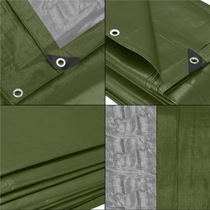 Prelată impermeabilă polietilenă 120 g/m², 4×8 m, verde