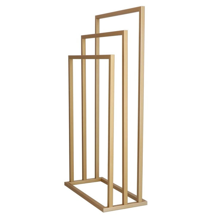 Suport de podea pentru prosoape, finisaj auriu mat, stabil și elegant