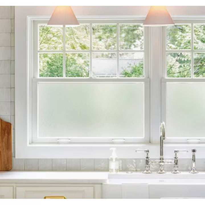 Folie mata pentru geam, tip sablare, protectie vizuala si intimitate, 60x300cm - Simplu 60x300