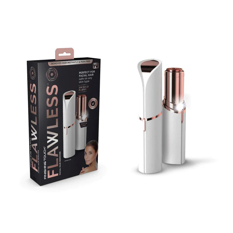 Epilator Facial Flawless pentru Femei, Portabil, Funcționare cu Baterie
