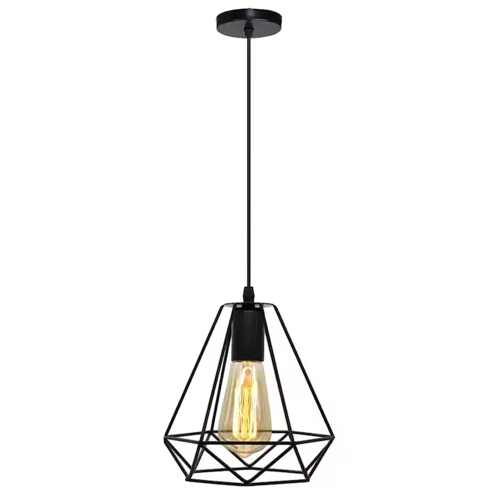 Pendul negru – iluminat vintage cu design retro