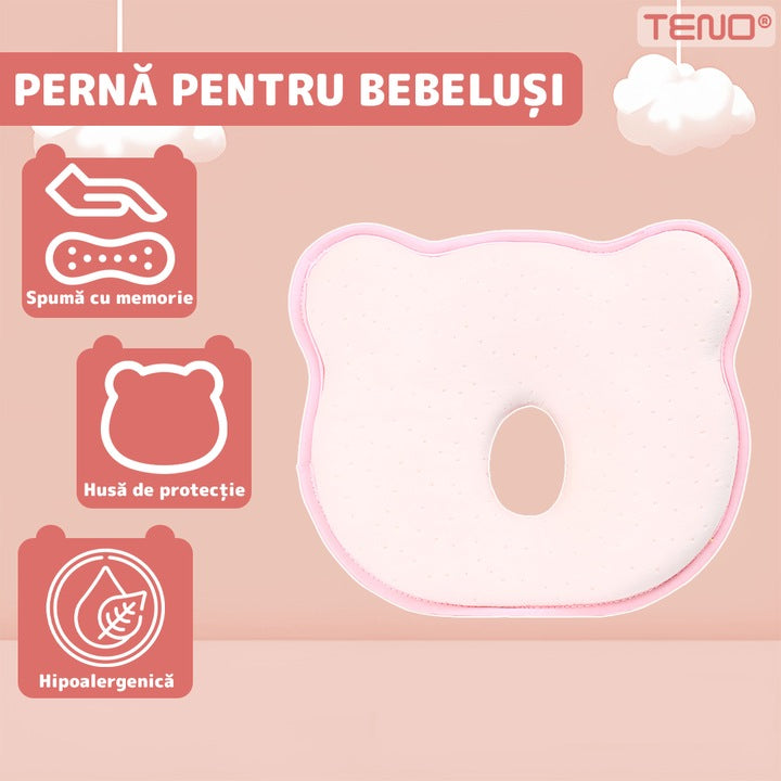 Pătură + pernă bebeluș din bumbac hipoalergenic