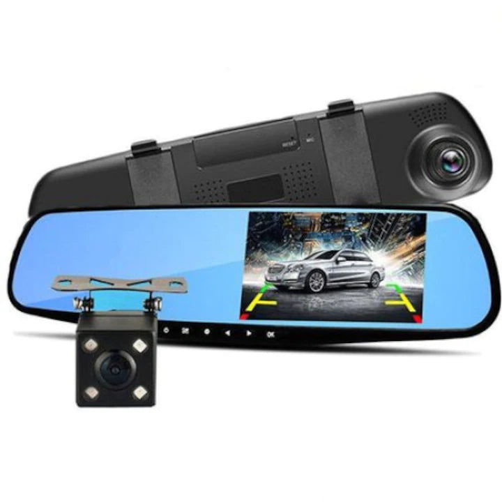 Camera Video Auto Dubla Tip Oglinda Full-HD 1080p