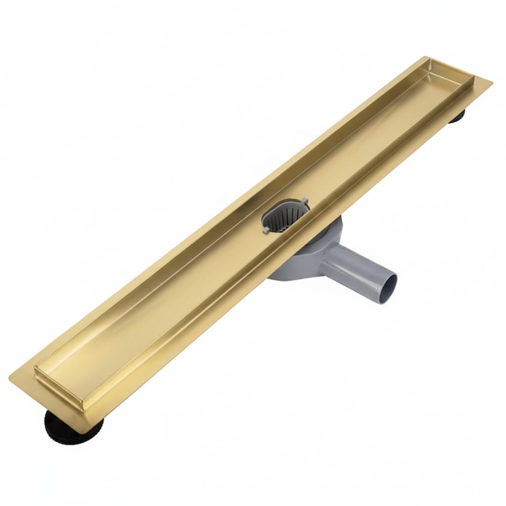 Rigola Dus Pro Brush Neox Gold 70 cm - Otel Inoxidabil, Design 2 în 1 3