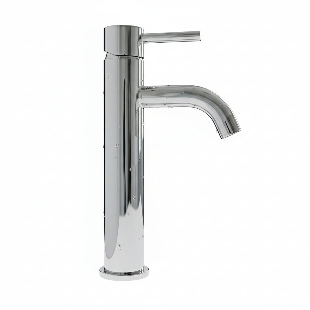 Robinet Lavoar Clasic cu Cap Ceramic, Montaj pe Blat finisaj Argintiu Metalizat 1