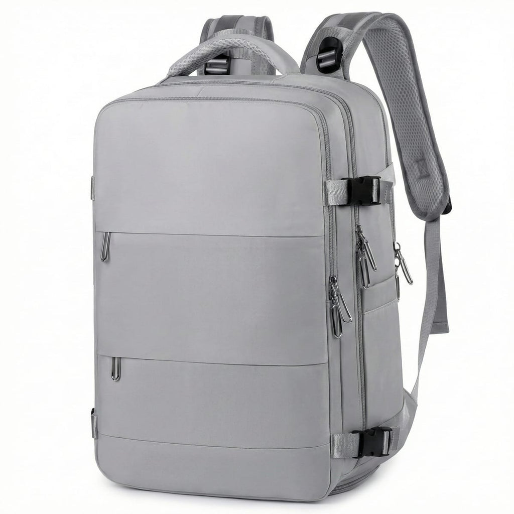 Rucsac de calatorie bagaj de mana, unisex, compartiment pentru laptop si incaltaminte, impermeabil, 46x30x20 cm, gri 1