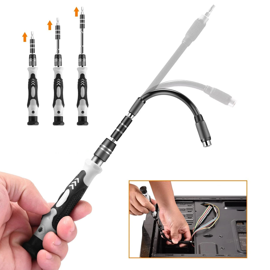 Set șurubelniță de precizie cu 122 capete interschimbabile, trusă compactă pentru reparații electronice