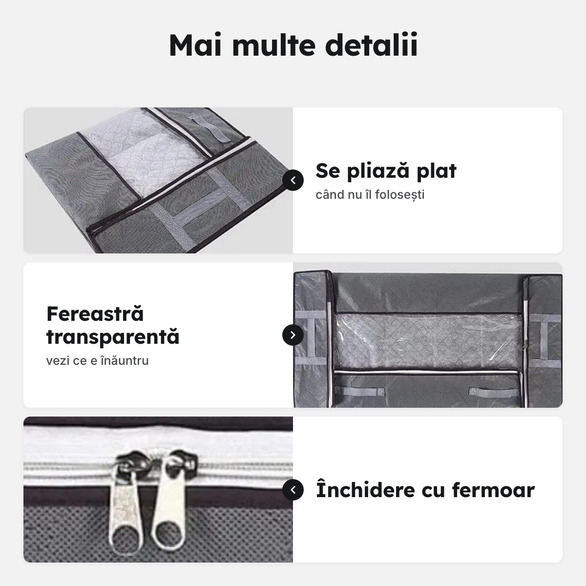 Sac de depozitare sub pat 100 × 50 × 18 cm – Mai multe detalii