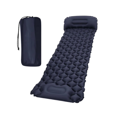 Saltea autogonflabila pentru camping, pompa incorporata, impermeabila, cu tetiera 1