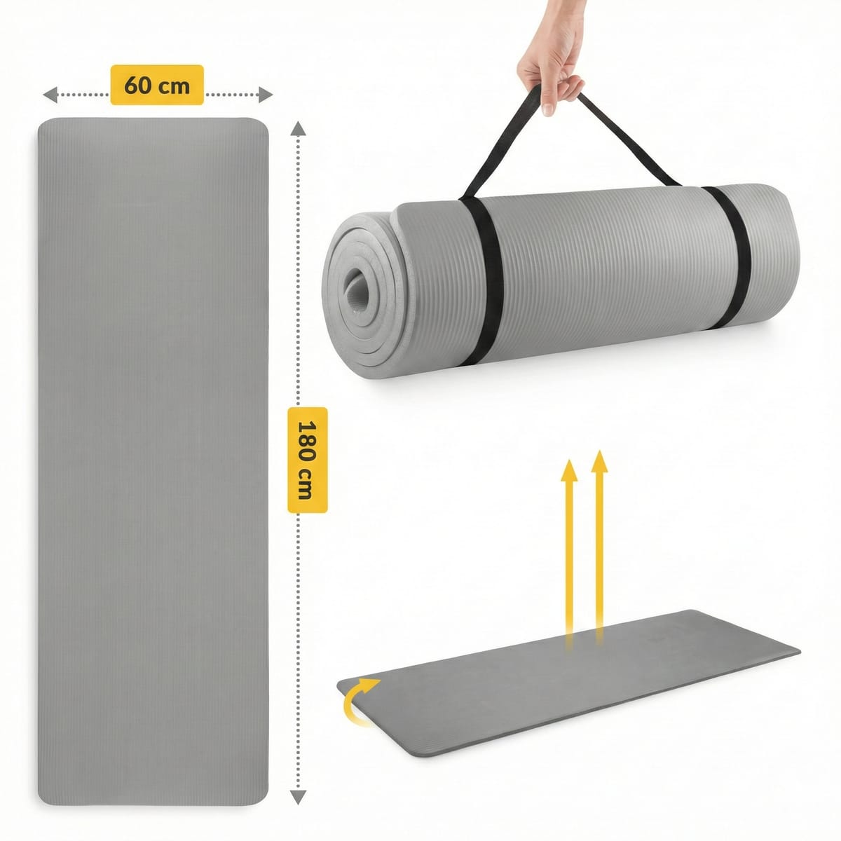Saltea fitness pentru yoga, 1 cm 2