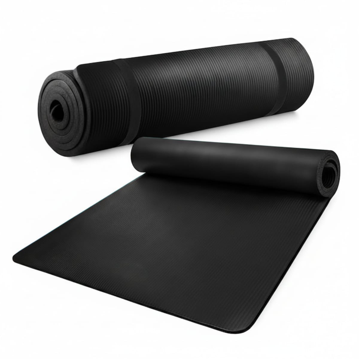 Saltea fitness pentru yoga 1 cm, Neagra 1