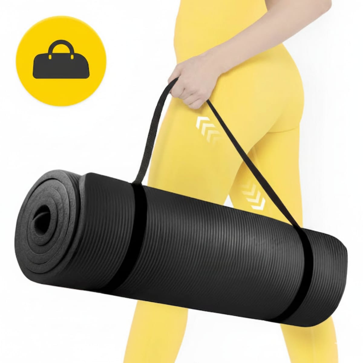 Saltea fitness pentru yoga 1 cm, Neagra 3