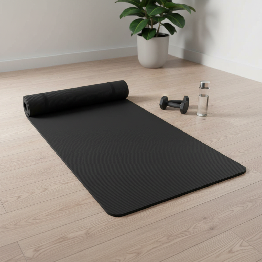 Saltea fitness pentru yoga 1 cm, Neagra 5