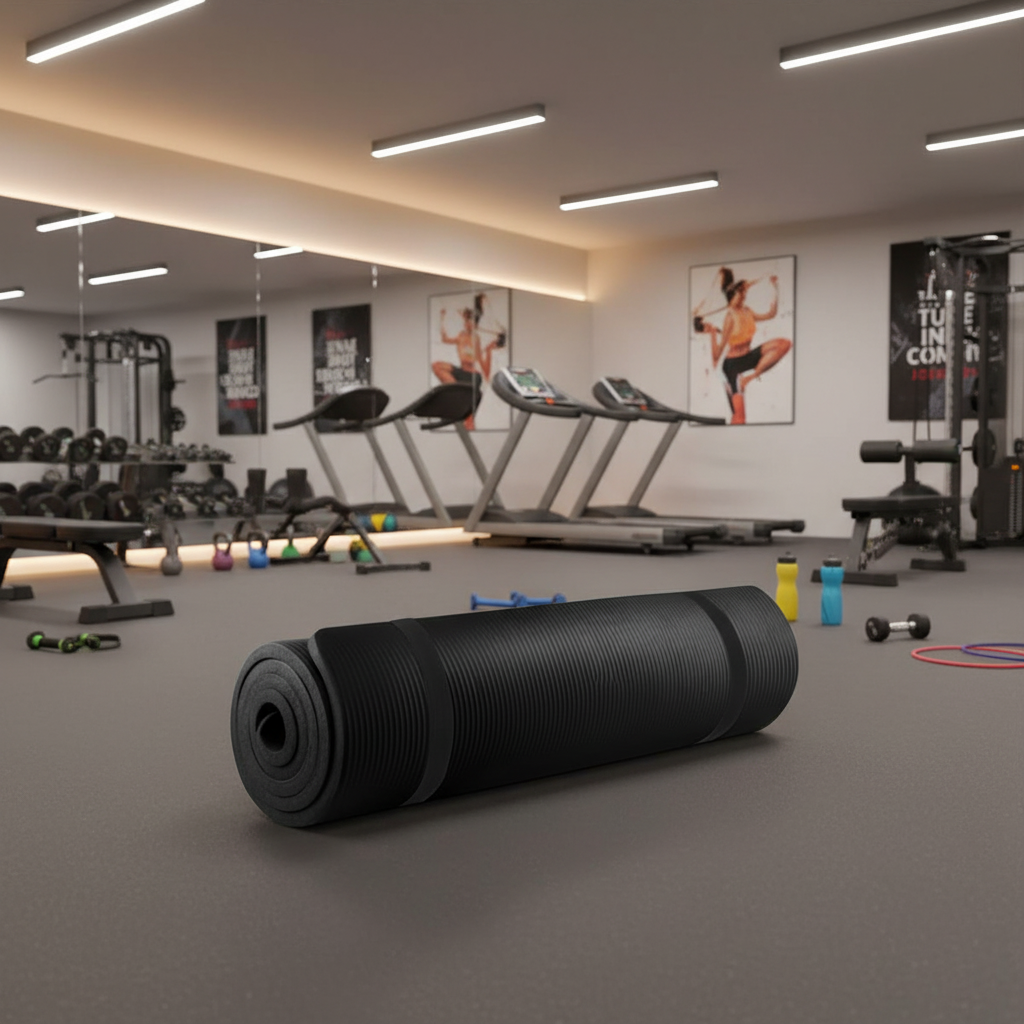 Saltea fitness pentru yoga 1 cm, Neagra 7
