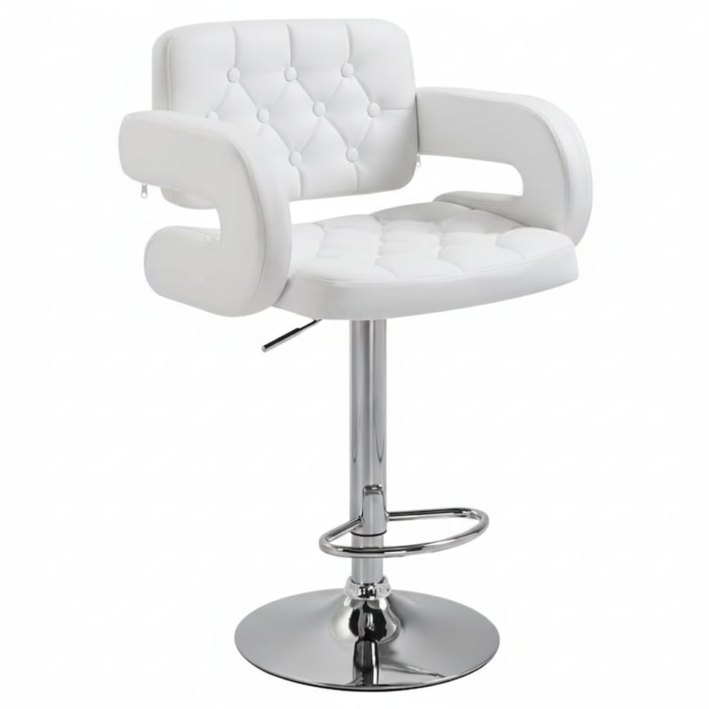Scaun de bar reglabil ergonomic cu spatar si brate, rotativ 360° – confort premium 1