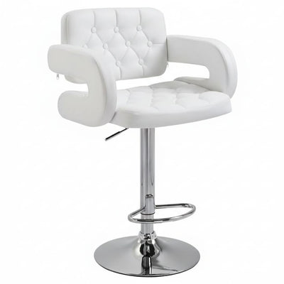Scaun de bar reglabil ergonomic cu spatar si brate, rotativ 360° – confort premium 1