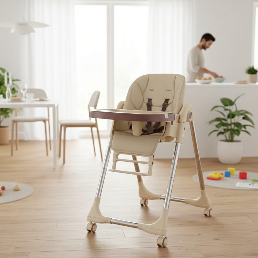 Scaun de masa bebe, pentru hranire, joaca si calatorii, pliabil, usor de transportat 3